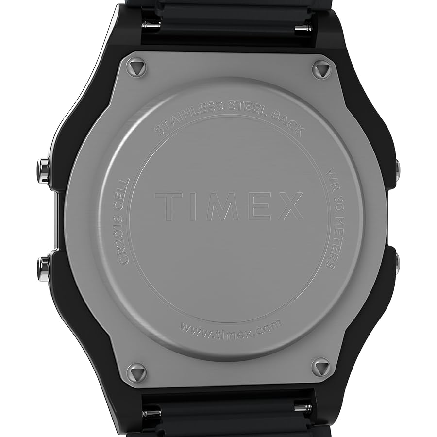 Amazon | Timex T80 34mm Watch – Black with Stainless Steel