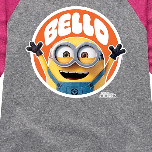 Despicable Me Minions - Bello Minion - Toddler & Youth Girls Raglan Graphic T-Shirt3