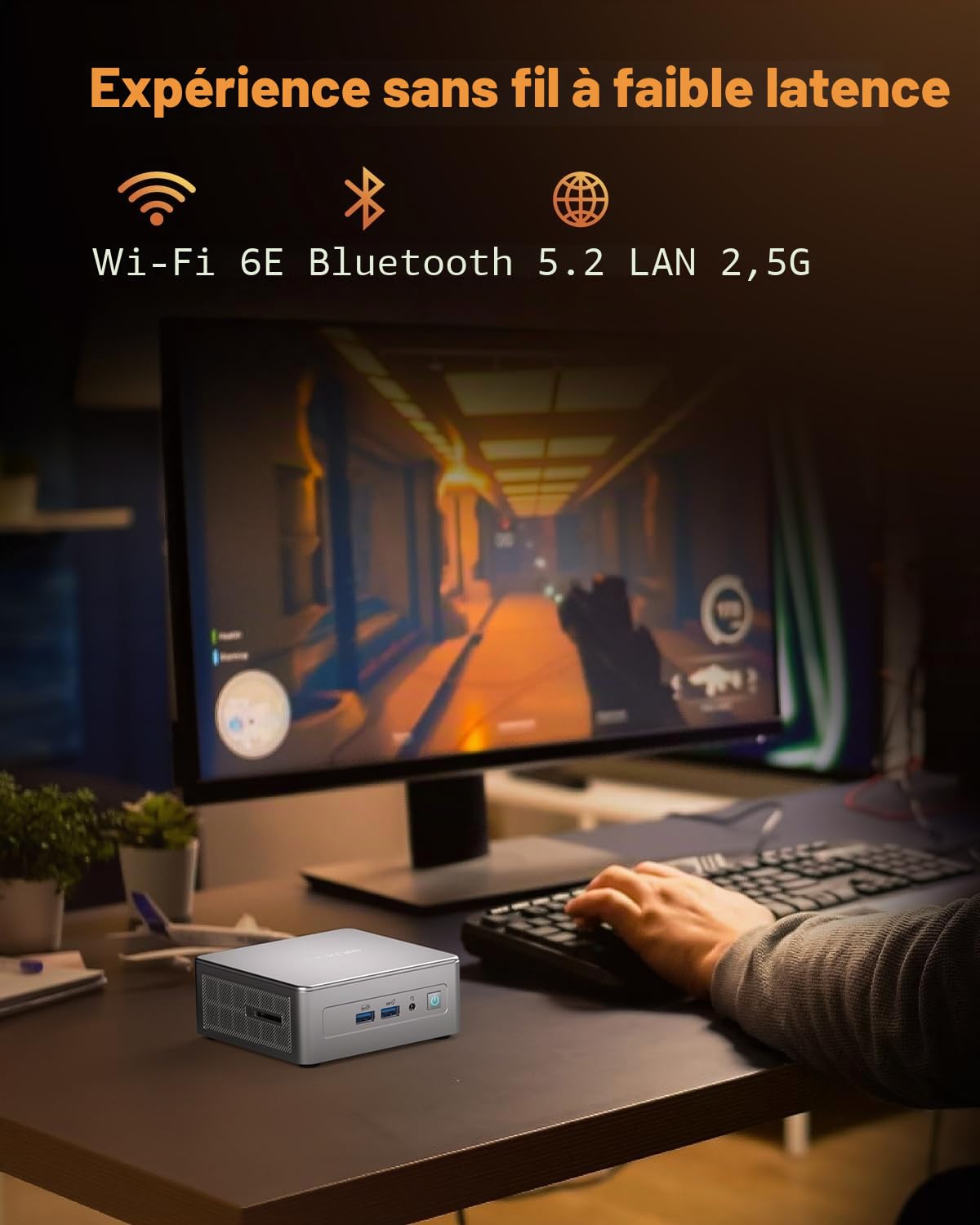 GEEKOM AE7 Mini PC - AMD Ryzen 9 7940HS(8 Coeurs 16 Threads, jusqu'à 5,2 GHz), 32GB DDR5 1TB SSD, Mini PC Window 11 Pro| USB 4 | WiFi 6E | BT5.2 | pour Joueurs, Design, Business