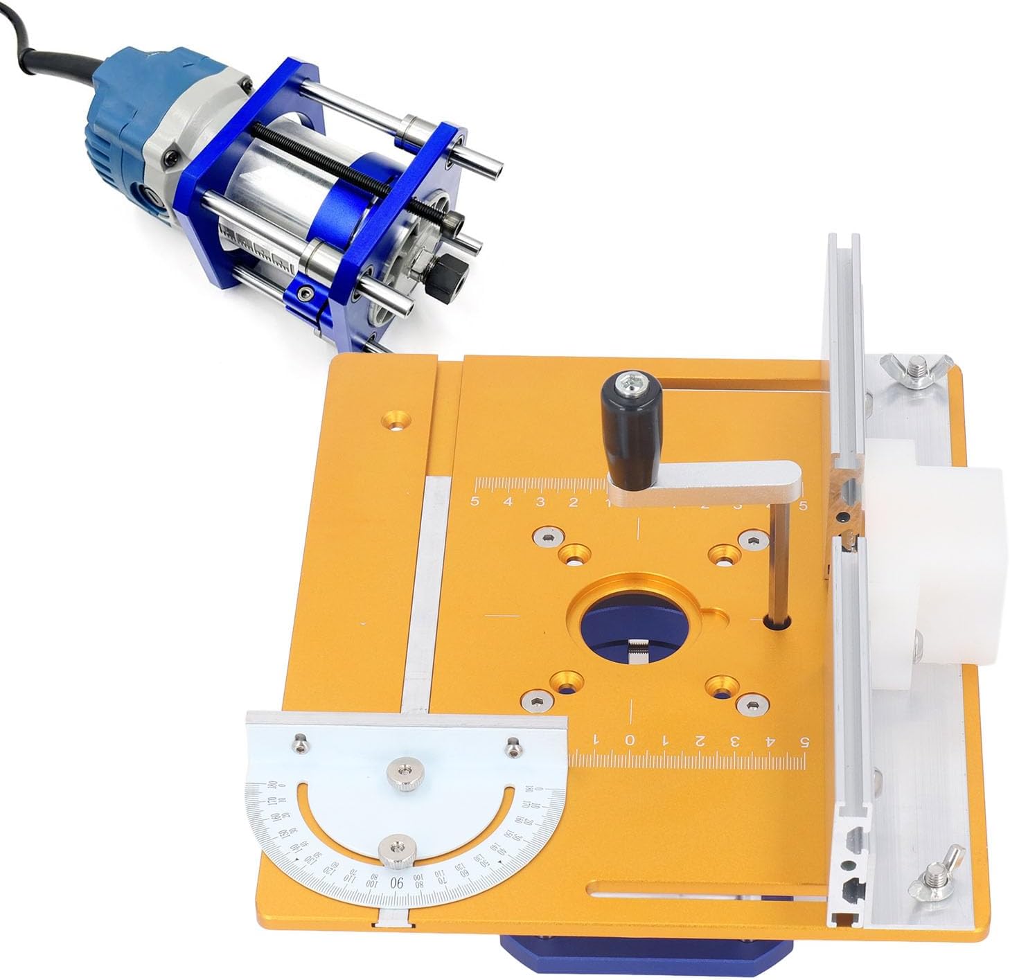 Router Base, Woodworking Inverted Lifting Base 0‑54mm Adjustable Electric Router Table Systems Slotting Tenoning Trimming Router Table Base Wood Milling Systems