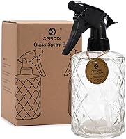Vista 1 de OFFIDIX Botella rociadora de vidrio, rociador de plantas, regadera a presión, botella de pulverización de agua con boquilla ajustable, botellas