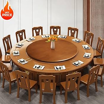 （60cm）木製ターンテーブル_33191　主に食卓用　回転テーブル中華テーブル 中華テーブル 木製 ターンテーブル 360回転式 回転台 50cm 60cm