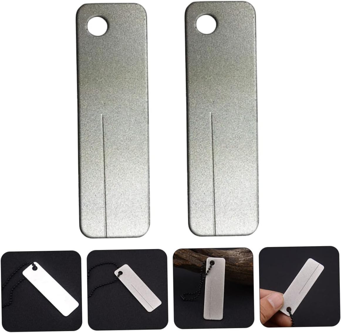2pcs Outdoor Use Sharpening Stones Dual Grit Whetstones for Blades Knives Fish Hooks Durable Portable Grinding Stones for Camping Hunting