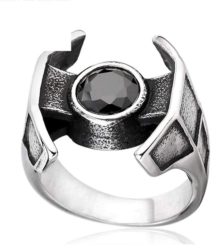Brushed Zinc Alloy Ring, Black Zinc Alloy Rings for Men, Women, Wedding