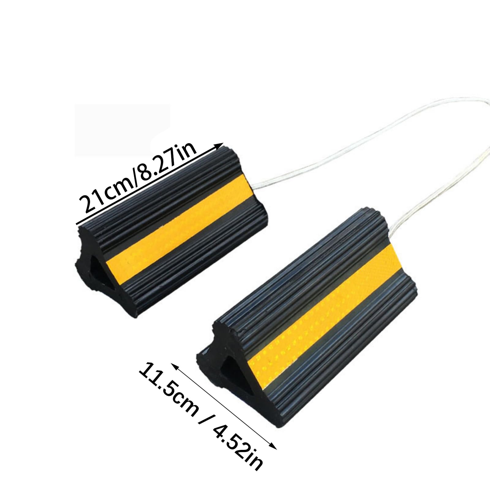 Calzas antideslizantes para varios vehículos. Uso en casos de emergencia, juego de tapones de goma para coches, motos, camiones, terrenos, uso de cuña de aparcamiento de goma fuerte para