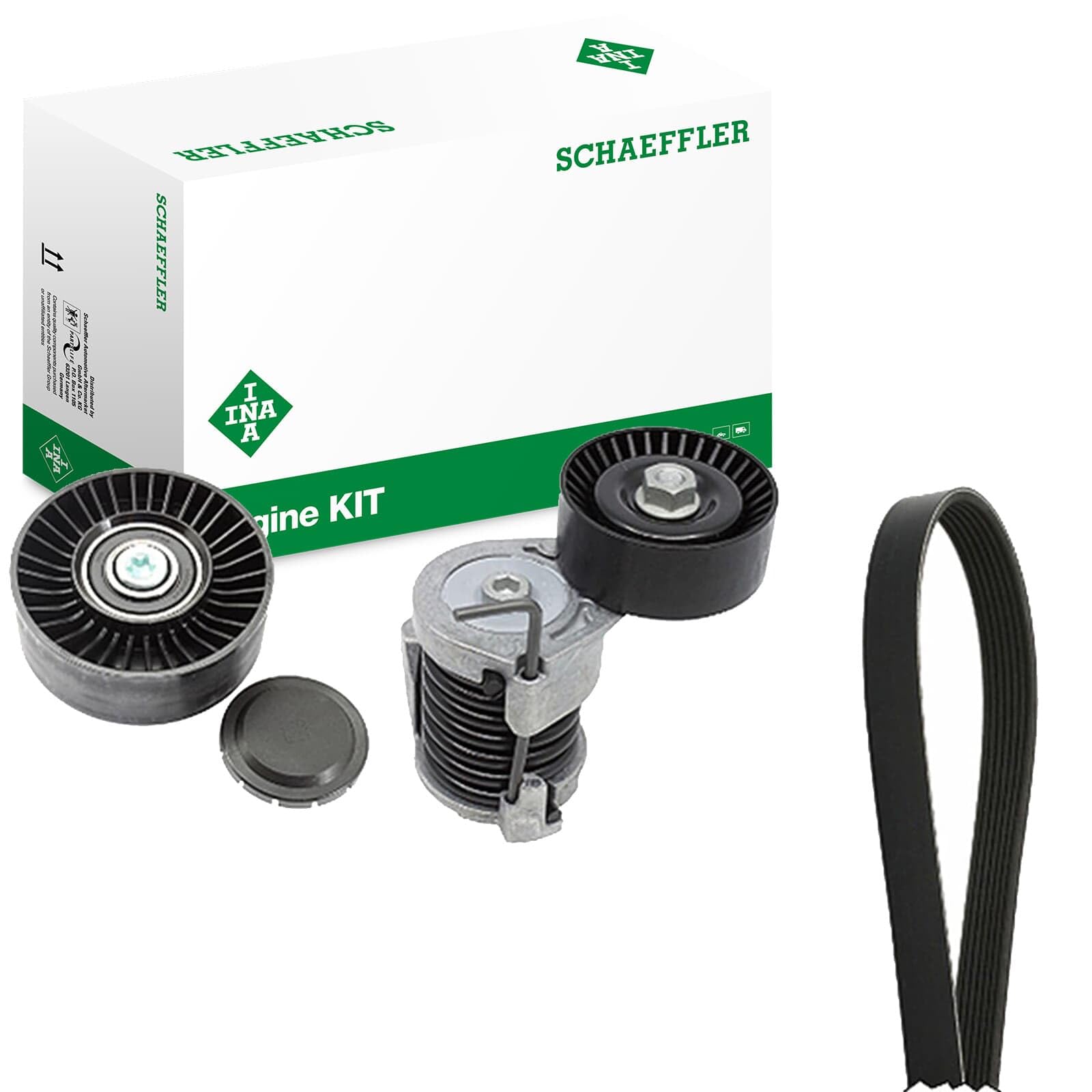 Courroie INA nervurée 1103mm haute longévité pour BMW Série 3 E90 et Série 1 E87