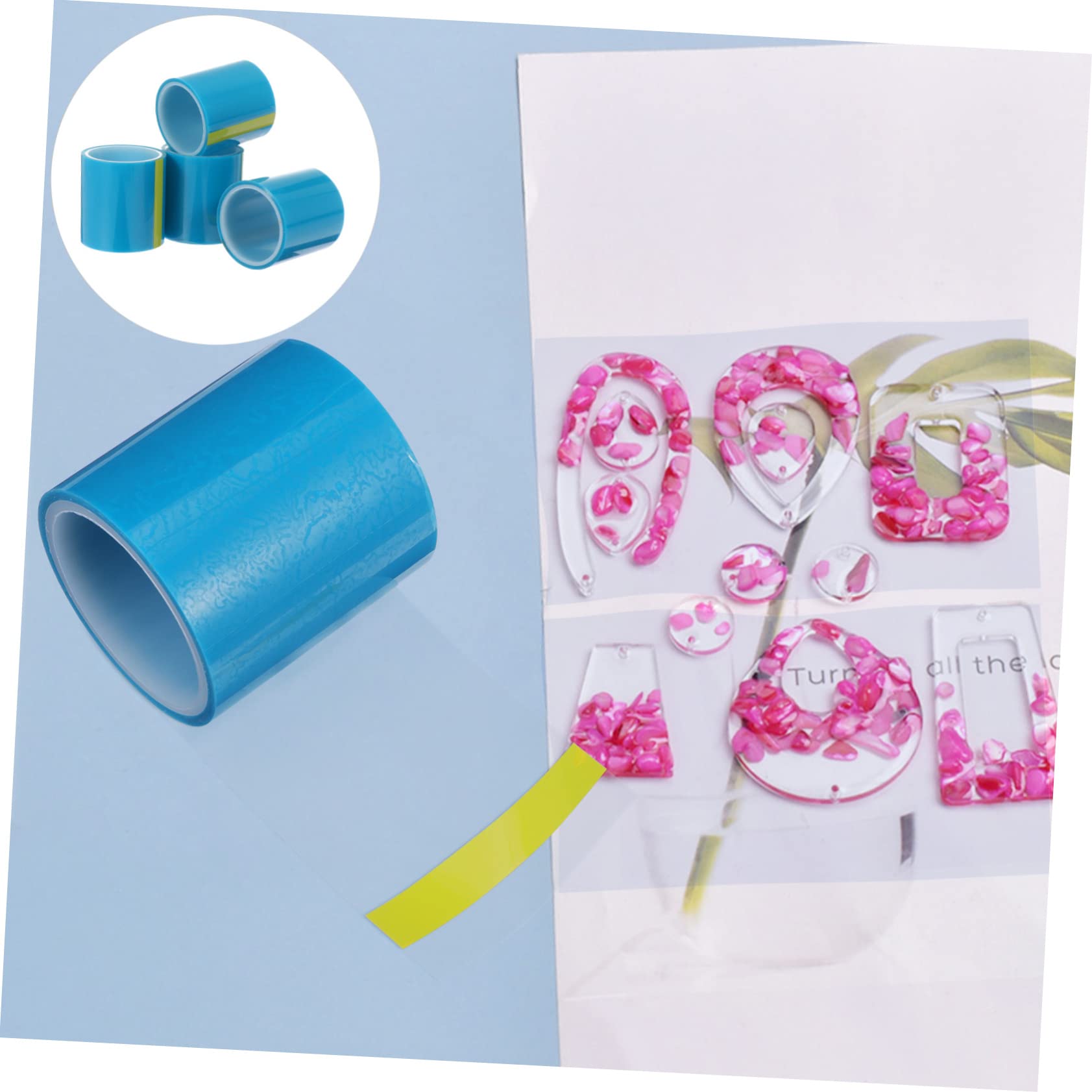 jojofuny 3 Set Nastro Adesivo Senza Traccia Per Creazioni Artigianali Blu Nastro Adesivo Pratico Per Diy E Realizzazione Pendenti Facile Da Rimuovere E Duraturo 4 Pezzi*3