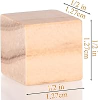Vista 6 de Cubos de madera, bloques de madera pequeños de 12 pulgada, 300 bloques cuadrados de manualidades sin terminar para manualidades, bloques