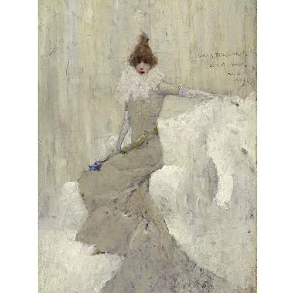 B&Q -  Unframed Wall Art Dudley Hardy Sarah Bernhardt 1889 Painting12X16 Inch