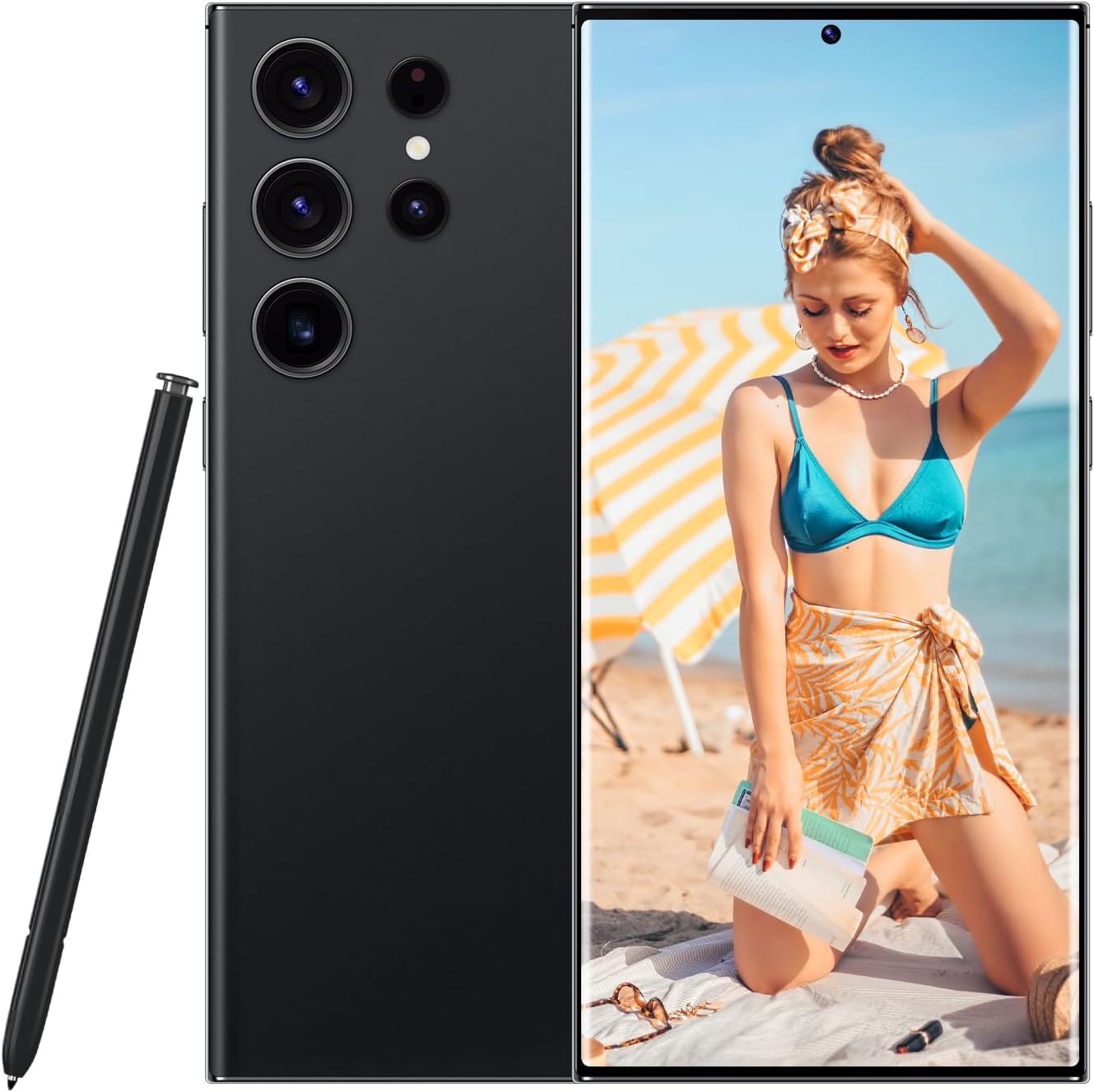 Unlocked Smartphone 6.7inch Cell Phone c24 Ultra 4+64GB HD Full Screen Straight Talk Phone Dual Sim Unlocked Android Phones Boost Mobile Phone (Black)