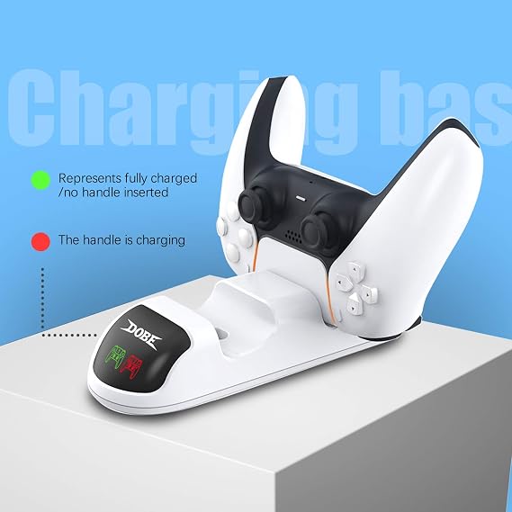 PS5 Controller Charger Station Dual Charging Dock - LED Indicator USB-C Stand with Overcharge Protection - Compact PlayStation 5 Charging Base for DualSense Controllers & Gaming Setup