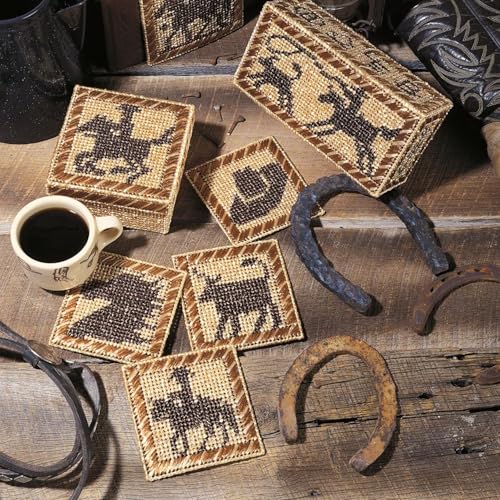 Image of Leisure Arts Plastic Canvas Out West Cross Stitch Book, Plastic Canvas Books and Patterns, Patterns, Books, Crafts