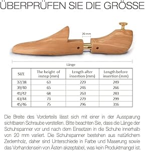 Schuhspanner Aus Holz - Knickschutz Für Sneaker & Stiefel Größe 42-46