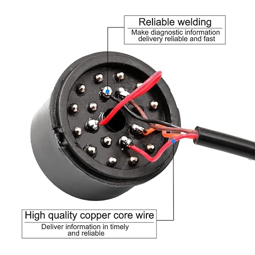 Vista 70 de Adaptador de conector OBD de 12 pines a OBD2 de 16 pines compatible con Tesla Model X/S 2012-2015