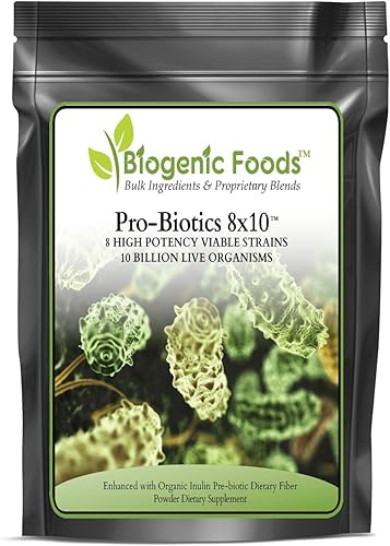 Miniatura 2 de ProBiotics 8x10 con fibra - Polvo orgánico 8 cepas de 10 mil millones de organismos vivos por porción, 30 Srv