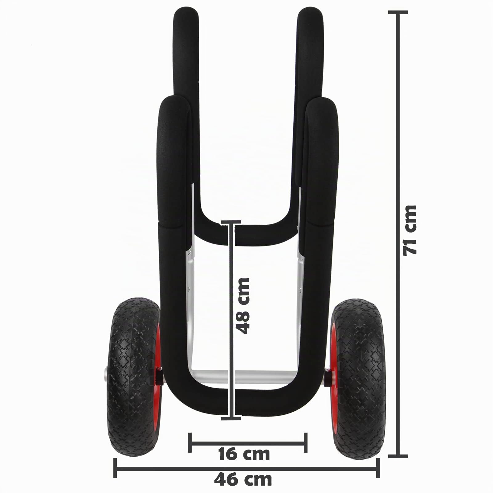 ALPIDEX Chariot Aluminium Transport Planches Stand Up Paddle Board Ø 25 cm Trolley