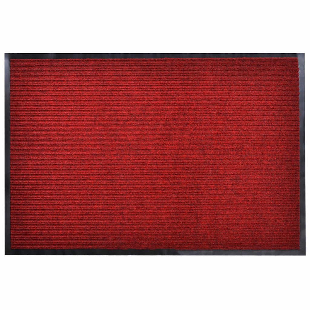 Felpudo para puerta, 90 x 120 cm, PVC, color rojo