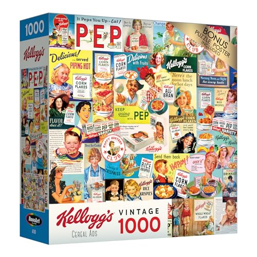 RoseArt - Kellogg's - Cereal Ads - 1000 Piece Jigsaw Puzzles for Adults