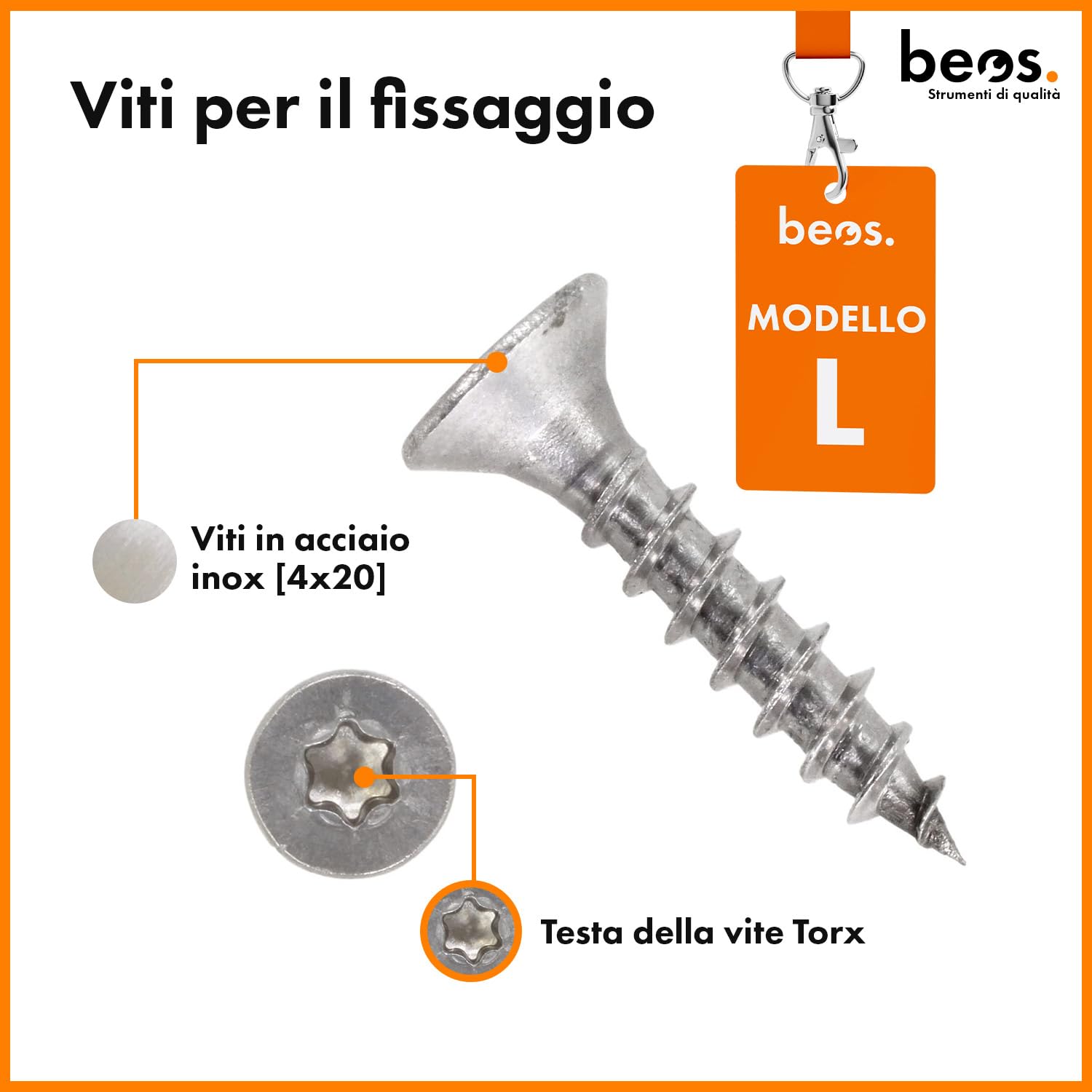 BEOS® Puntali in Acciaio Inox di qualità per Worx Landroid L & Vision, lucidati, Fori per Viti Svasate, 12 Viti in Acciaio Inox, trazione migliorata del rasaerba robotizzato, Dimensione Ruota: 225 mm