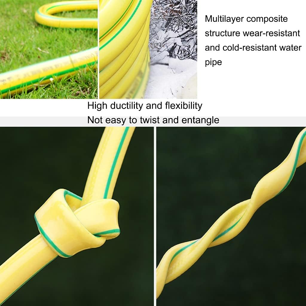 Garden Hose Reel Cart Portable Thickened ABS Hose Caddy Household Car Wash to Clean Garden Hose Holder Gardening Irrigation Storage Tool (Color : Blue Size : Hose Reel) (Blue +DN15 15m Yellow Pipe)