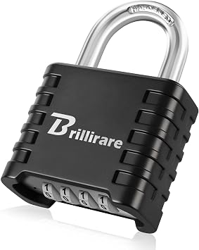 4-Digit Combination Lock Large Padlock Reinforced Shackle 8 mm