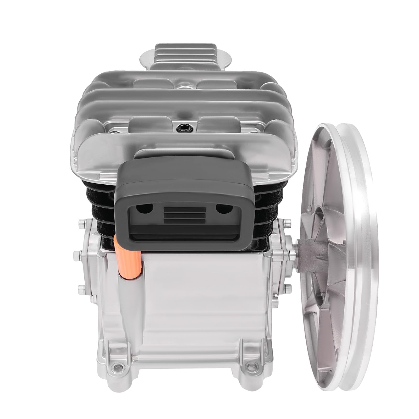 Compresor de aire agregado cabeza de la bomba, cabezal de compresor de aire 2 HP con 2 cilindros, 960 rpm, con polea, aspiración de aire teórica 170L/min, 10 bar