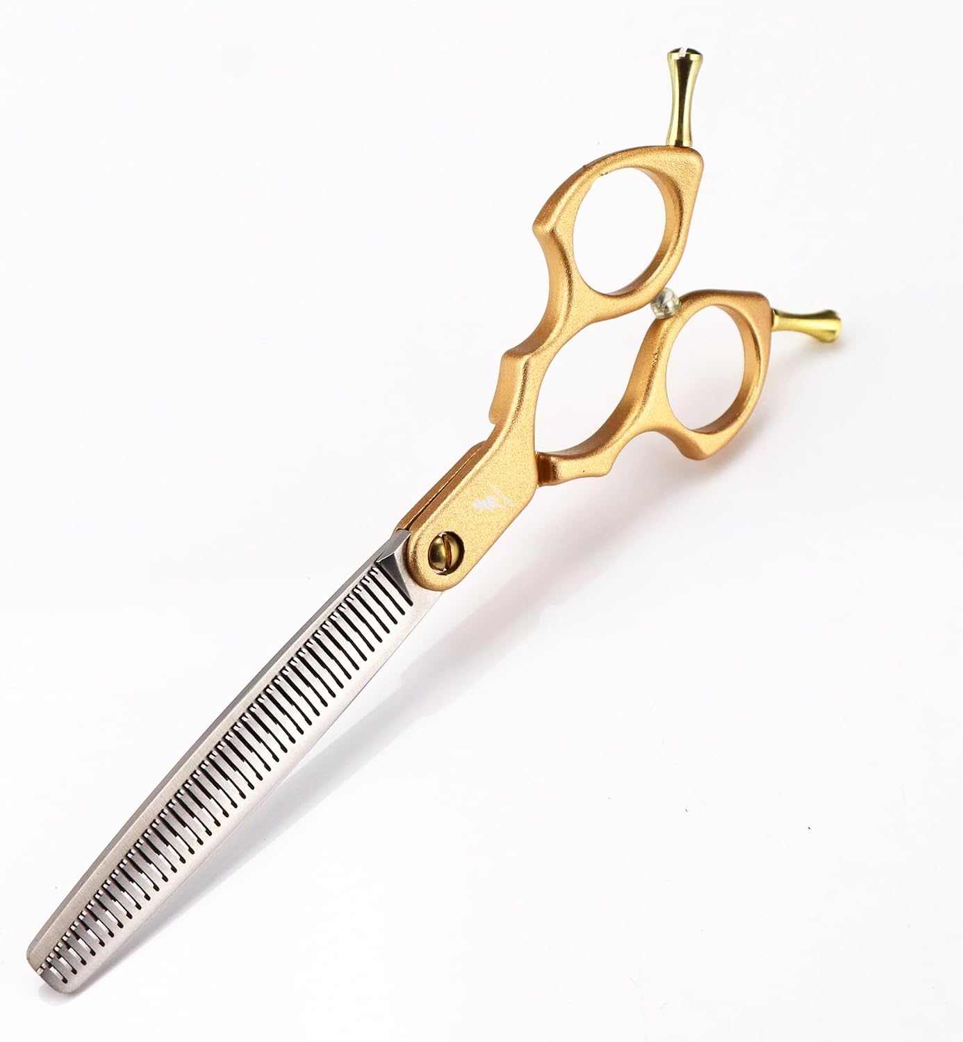 6.5in Professional Pet Grooming Thinning Scissors – Lightweight Aluminum Handle Hair Shears for Dogs Cats and Salon Use, Stainless Steel Barber Shears for Trimming and Styling,Red
