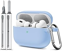 Vista 298 de Funda para AirPods Pro con kit de limpieza, funda de silicona suave para Apple AirPod Pro de 1ª/2ª generación, accesorios de funda AirPods Pro/Pro 2