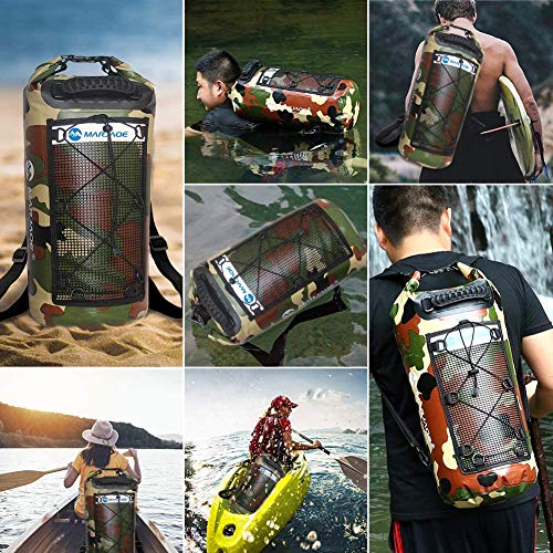 Waterproof Dry Bag, BicycleStore 25L Backpack Sack Storage Bag with Long Adjustable Shoulder Strap Large Mesh Internal Pouch Dry Wet Package for Kayaking Boating Canoeing Fishing Camping Snowboarding - Thumbnail 5