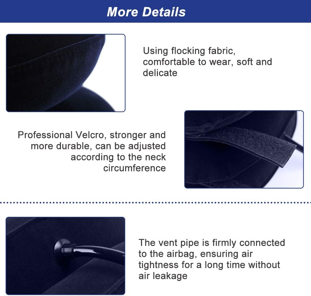 Cervical Neck Traction Device, Cervical Traction Device, Neck and Shoulder Relaxer, Neck Cervical Traction with Larger Pump, for Chronic Neck ＆ Shoulder Pain Relief, Easy to Use, Adjustable Size : Health & Household