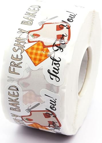 Calcomanías recién horneadas solo para ti, calcomanías de agradecimiento, calcomanías hechas a mano, calcomanías de pequeñas tiendas, sobres para