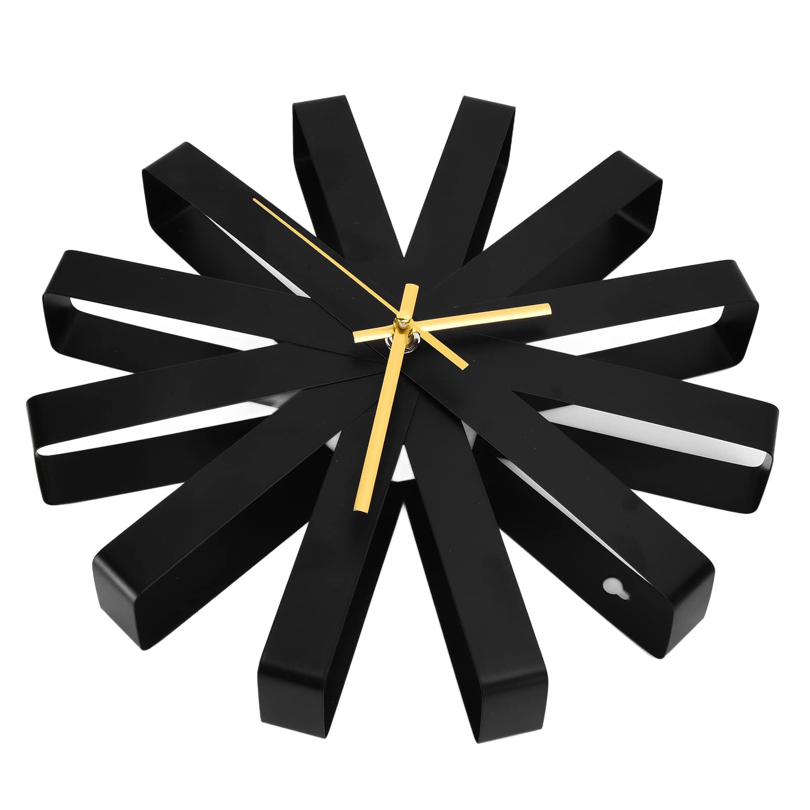 Horloge murale de salon 30x30 cm en acier inoxydable à aiguilles silencieuses