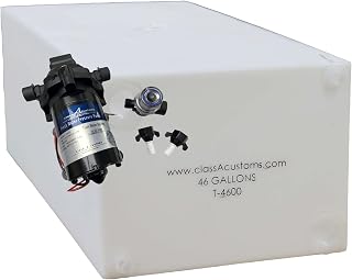 Class A Customs | 46 Gallon RV Concession Fresh Water Tank & 12 Volt Water Pump | T-4600-PUMP