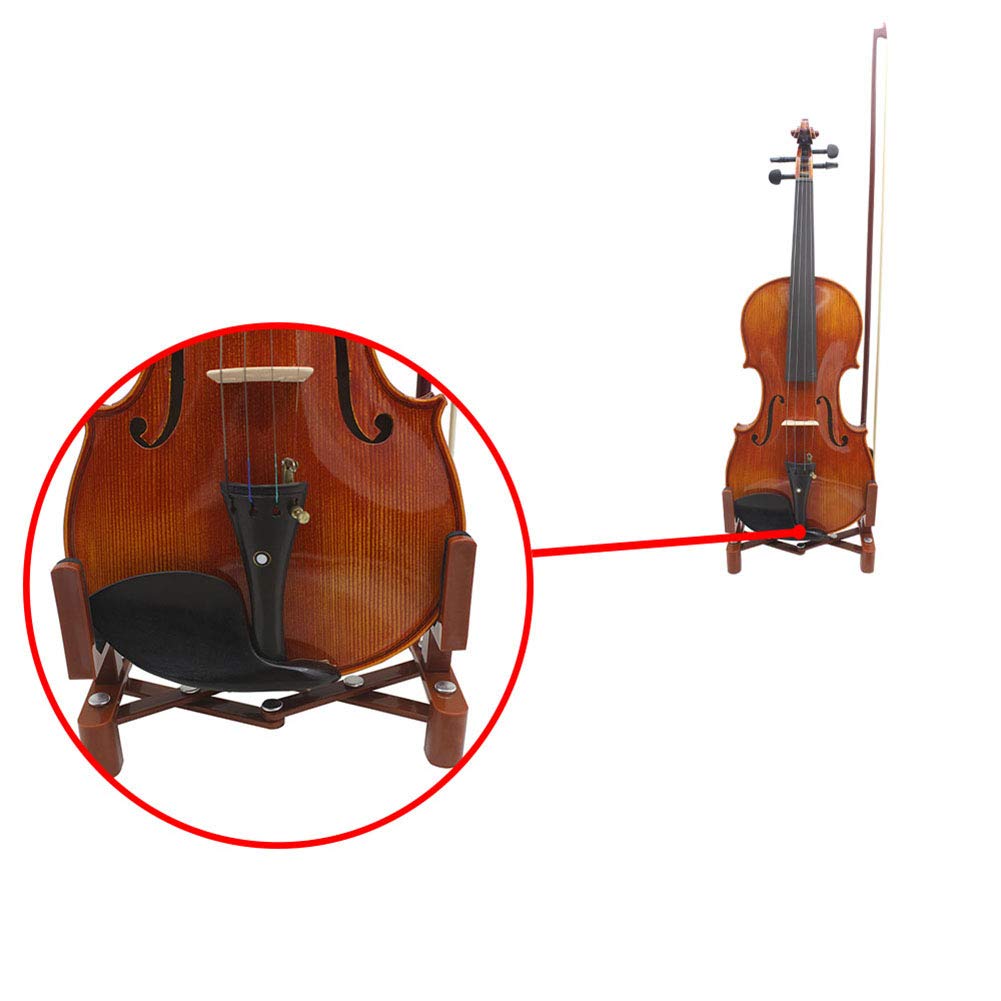 Supporto portatile e pieghevole per strumenti musicali con archetto per violino