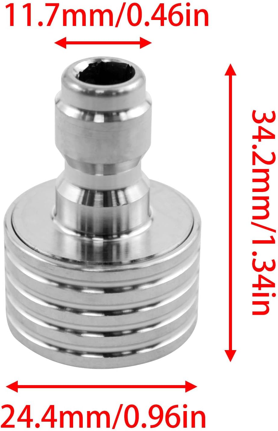 1/4 quick insert stainless steel high pressure cleaning machine High pressure water gun high pressure shampoo nozzle, quick connection adapter small shower 0.3 hole shower 1pcs