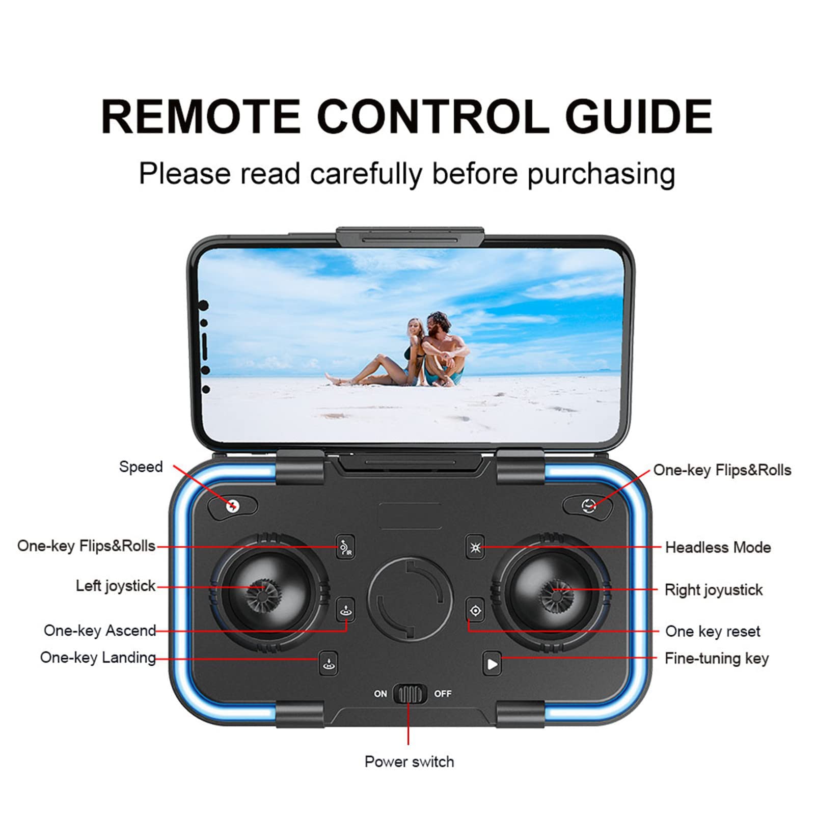 Drone con Doppia Fotocamera 4K, quadricottero RC Mini UAV Pieghevole, con Video Live FPV WiFi, prevenzione Intelligente degli Ostacoli, per Principianti Bambini Adulti