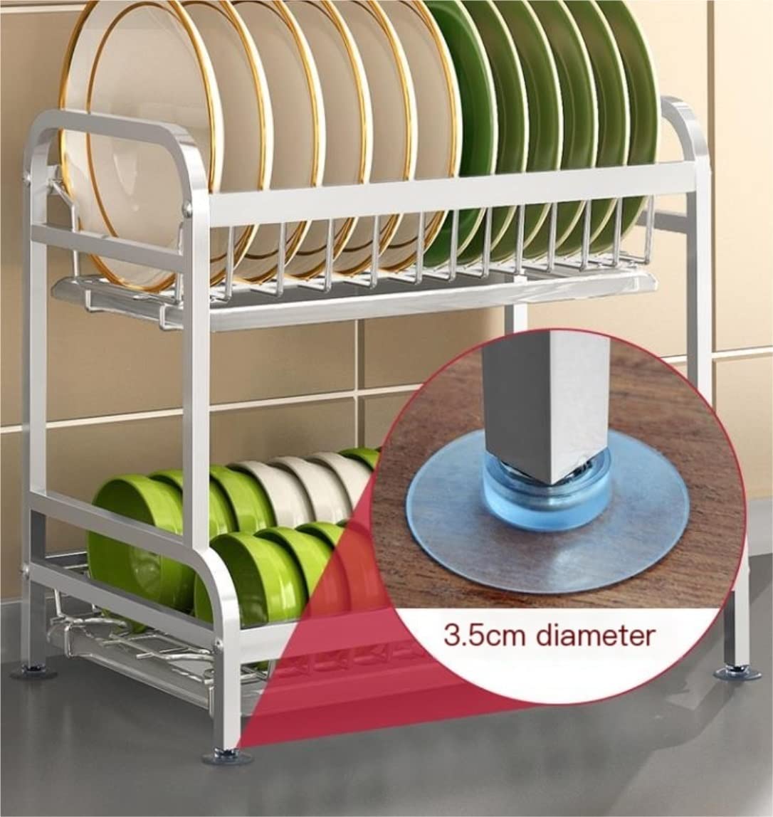 Escurridor de Platos de Cocina de 3 Capas, escurridor de Platos de Acero Inoxidable 304, escurridor de Platos de Cocina, escurridor Cromado, escurridor de Platos.