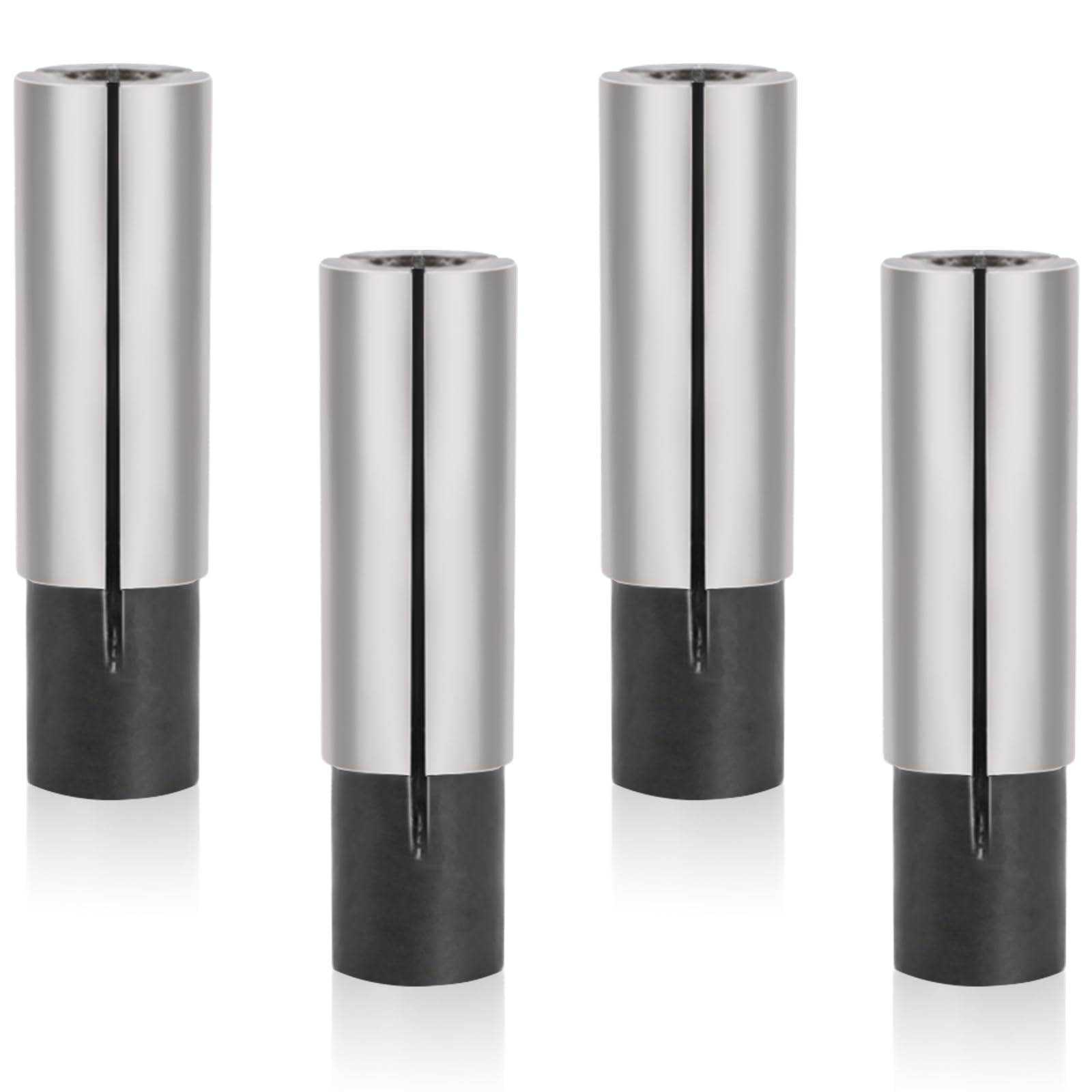 KALIONE 4 Pcs Steel Router Collet Bit Adapter 1/4" to 1/8" Collet Adapter CNC Engraving Bit Router Converter Lathe Router Cutter Milling Bit Collet Reducer for Engraving Machine Tool