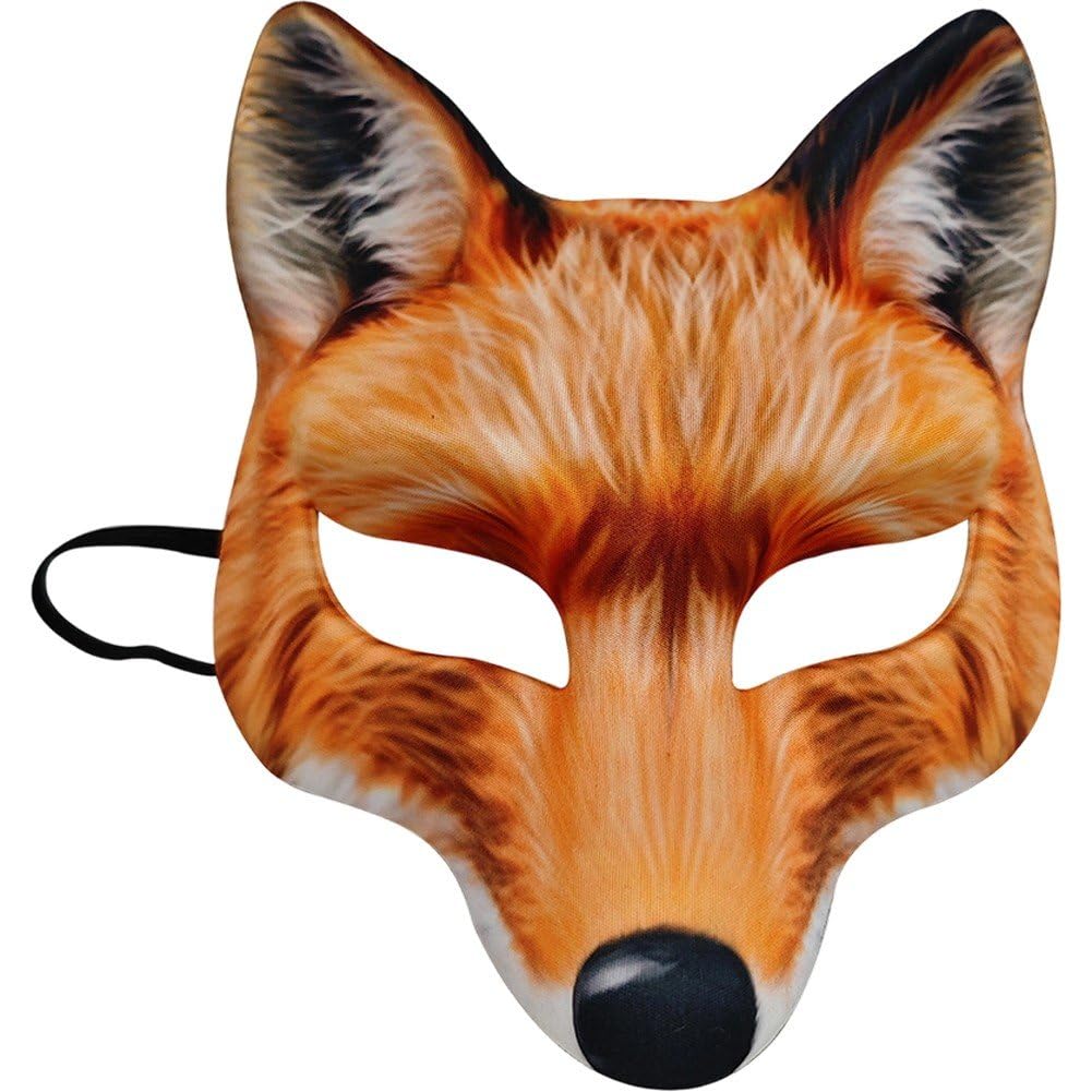 スイムスーツデパートメント／ウッドカービング・フォックスマスクFox Mask Halloween Fox Mask, Full Face Fox Mask Animal Face Mask, Novelty
