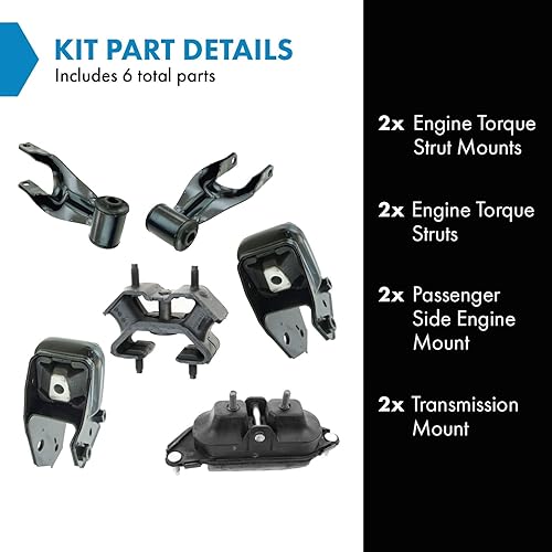 Vista 758 de TRQ Juego de montaje de motor compatible con Ford Bronco 1989-1992 F-150 F-250 F-350 1985-1997 Ranger 1994-1997 Mazda B2300