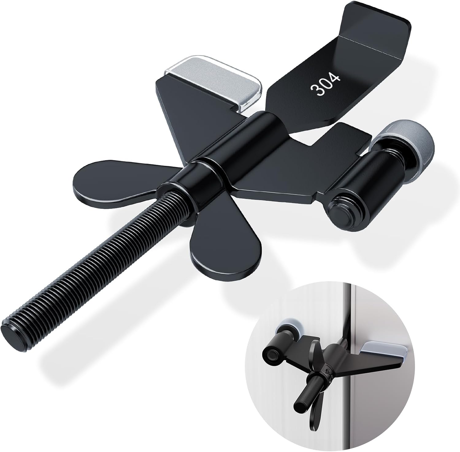 1 Pc Adjustable Portable Door Lock, Hotel Door Locks for Travelers Security, Prevent Unauthorized Entry, Door Stoppers Security for Travel Bedrooms (1 Pack)