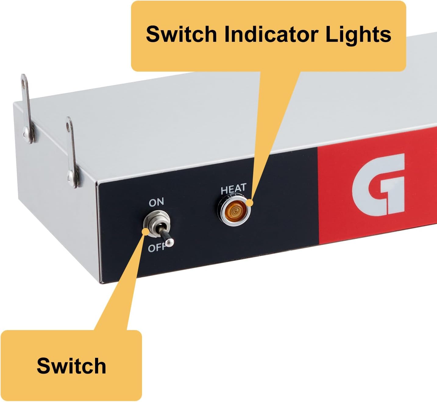 Food Warmers 24 36 48 60 Inch, Electric Strip Heater Commercial Grade Infrared Food Warmer Heat Lamp Overhead, Hanging Overhead Stainless Steel for Restaurant Kitchen Buffet