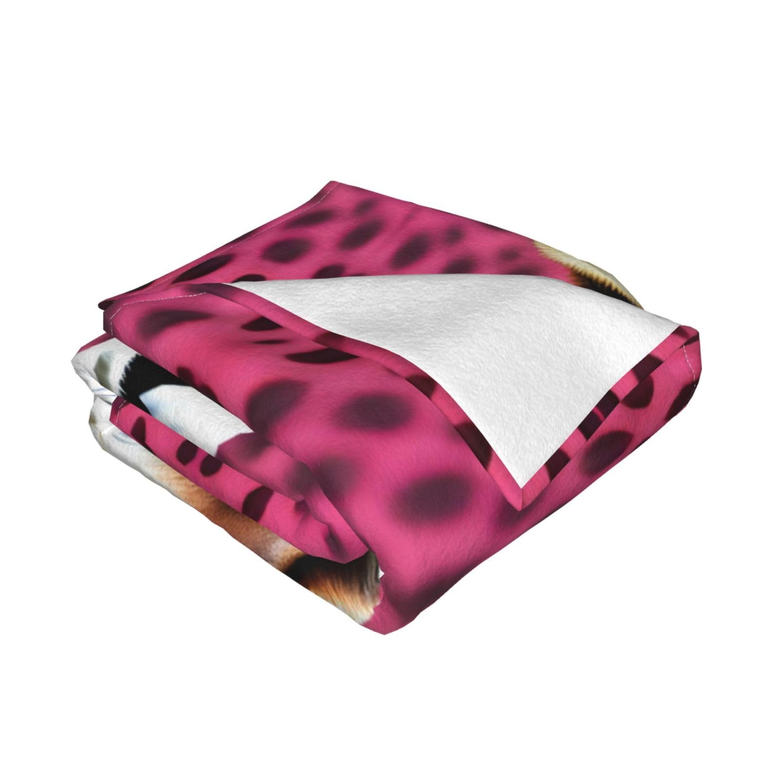 Coperta morbida e soffice con stampa con motivo giraffa rosa, flanella di lusso leggera, simpatica coperta stampata