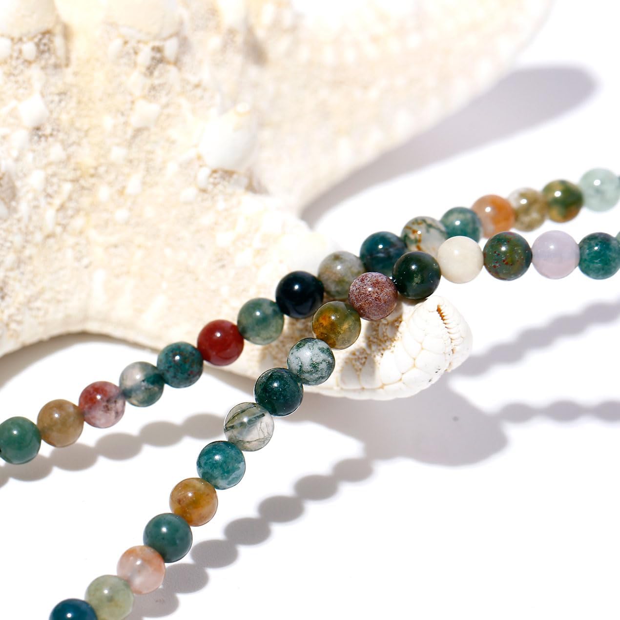 Evil Eye Ankle Bracelets for Women Beads Anklets Beach Accessiory Gemstone Healing Crystal Adjustable - Image 4