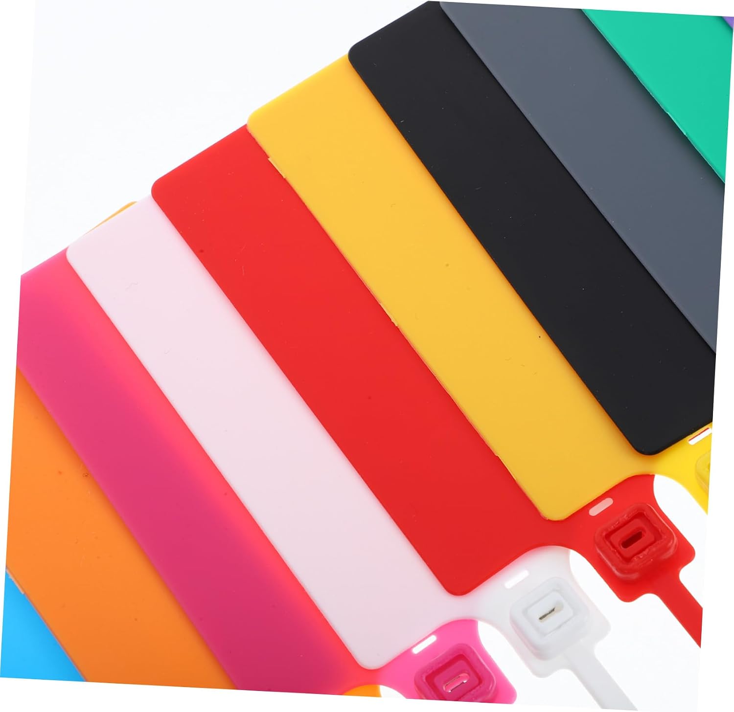 Ciieeo 100pcs Plastic Shipping Tags with String 5.8x100mm Mixed Color Labeling Tags for Luggage Cable Wire Industrial Packaging Random Color