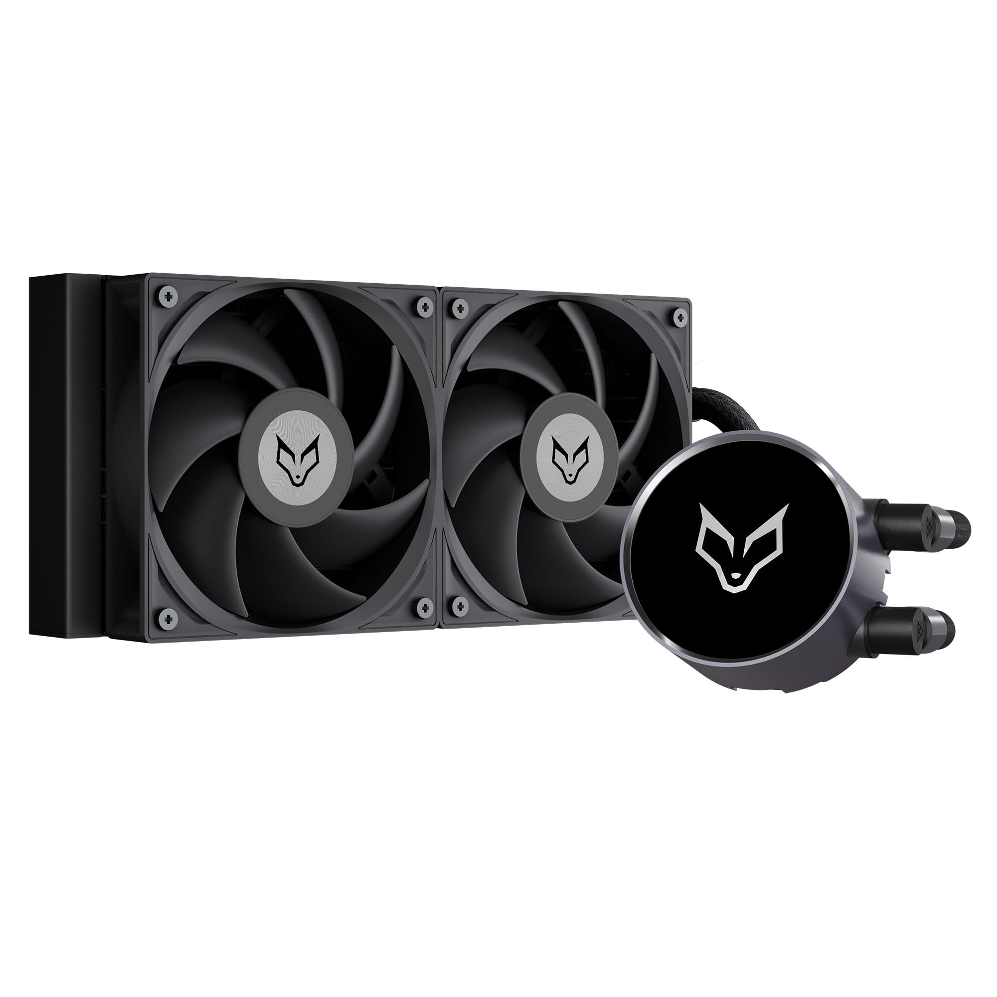 Fox Spirit Lightflow GX240 Core - Ventilateur processeur - 2xPWM 120 mm (500-2200 RPM) - base cuivre sans oxygène - Tuyaux : 40 cm - Compatible Intel LGA 115X/1200/1700/1851/2011/2066 - AMD AM4/AM5