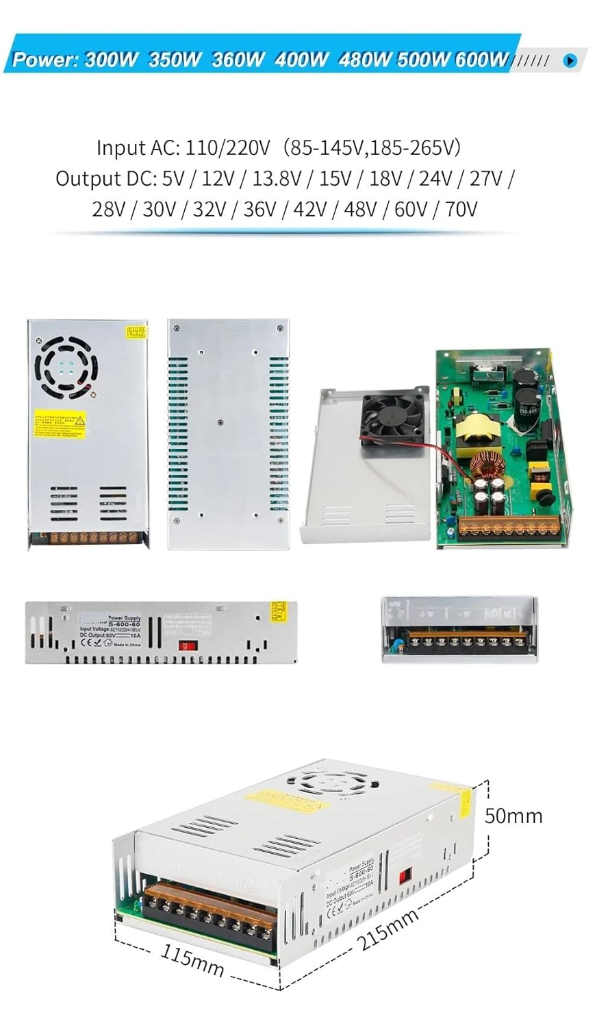 AC to DC 30V 12A 360W Switching Power Supply Drive Transformer for CNC Motor Industrial Electronic Electrical Equipment Etc. 1Pcs