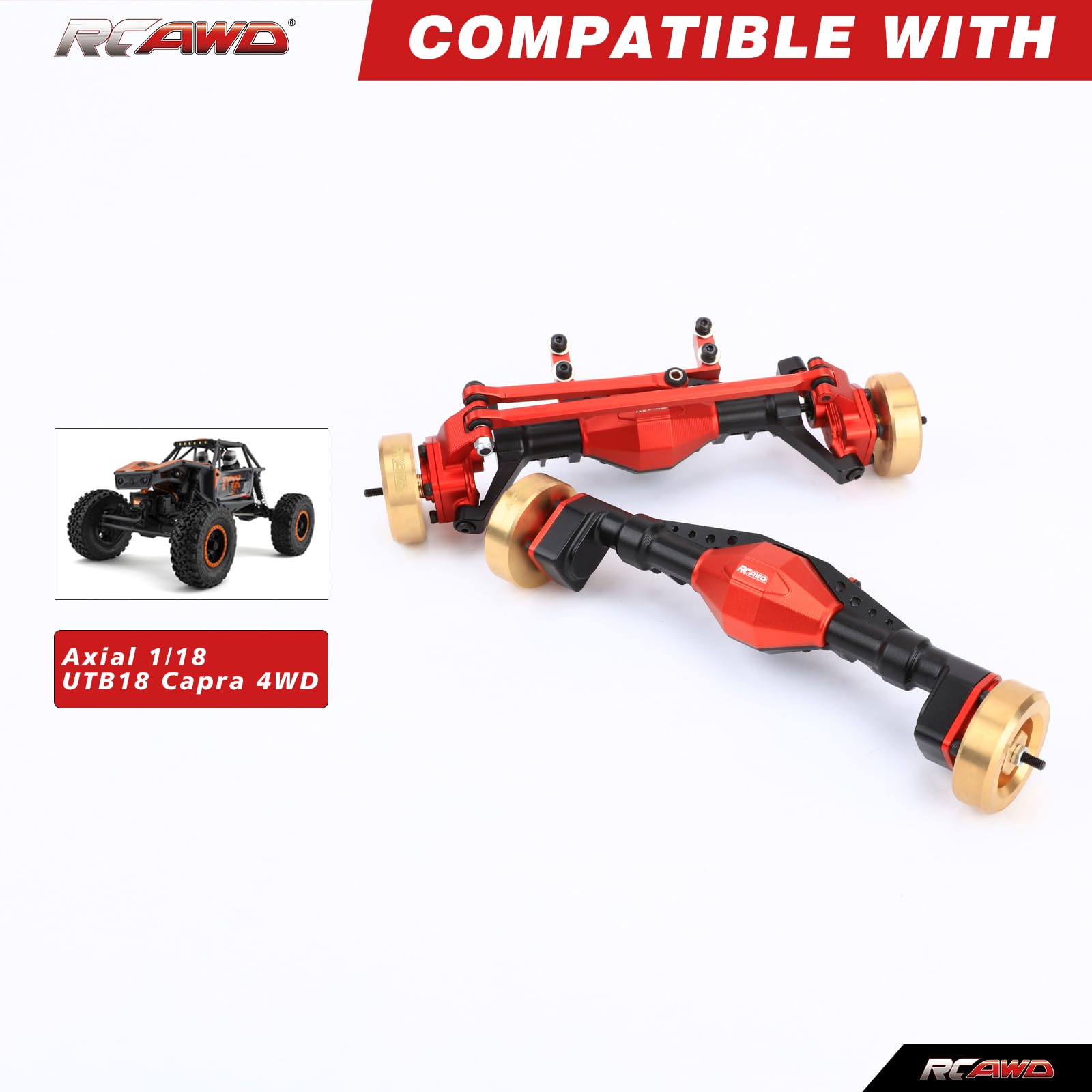 UTB18 Front Axle Servo Mount For Axial 1/18 Capra RC Crawler - Aluminum Upgrade Part For AXI01002T1 - View #7