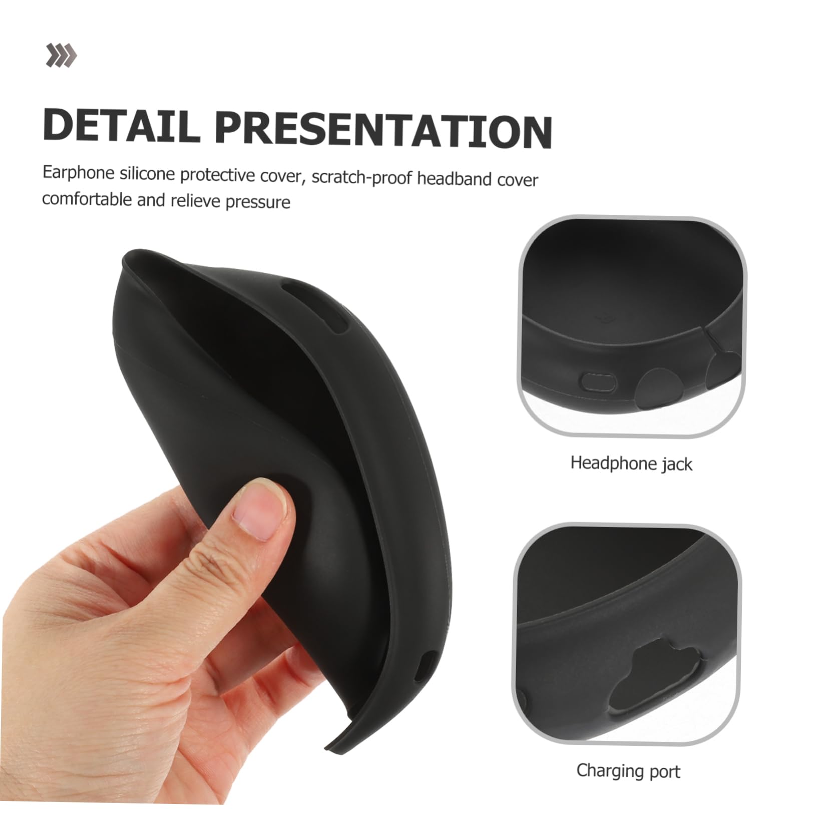Angoily 4juegos Cojín De TPU para Auriculares Compatible Almohadilla y Funda De Removible Protección Antirayaduras y para