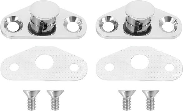 Scott Drake Stainless Steel Door Strikers Compatible with 1967-1970 Ford Mustang, Model C5AZ-6222008-SS